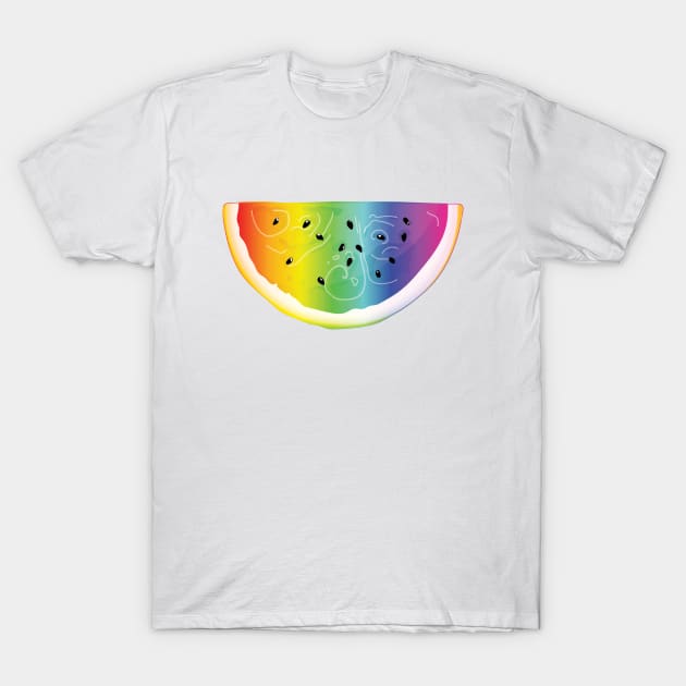 Watermelon Rainbow Fruit T-Shirt by ThinkingSimple